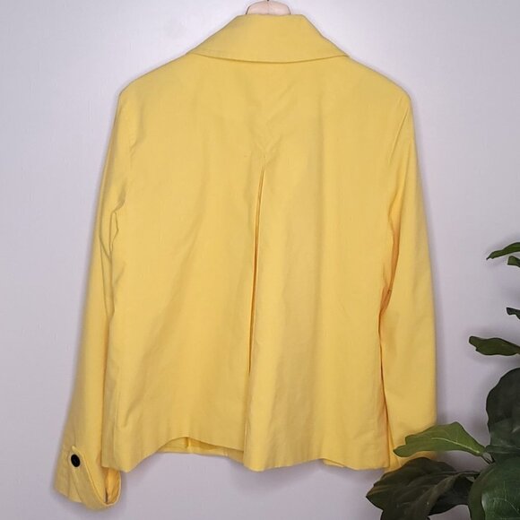 Chaps swing coat fully lined sunny yellow L - Picture 4 of 6